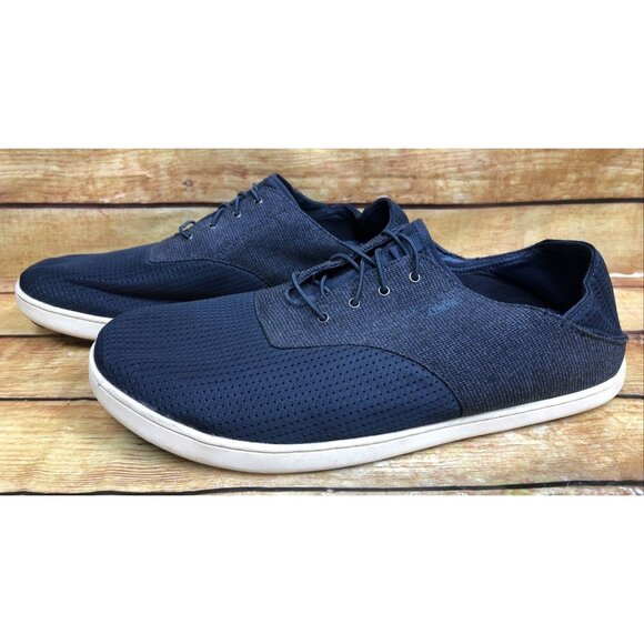 OLUKAI Nohea Moku Blue Mesh Slip-On Comfort Sneakers Shoes Mens 13 - Picture 1 of 10